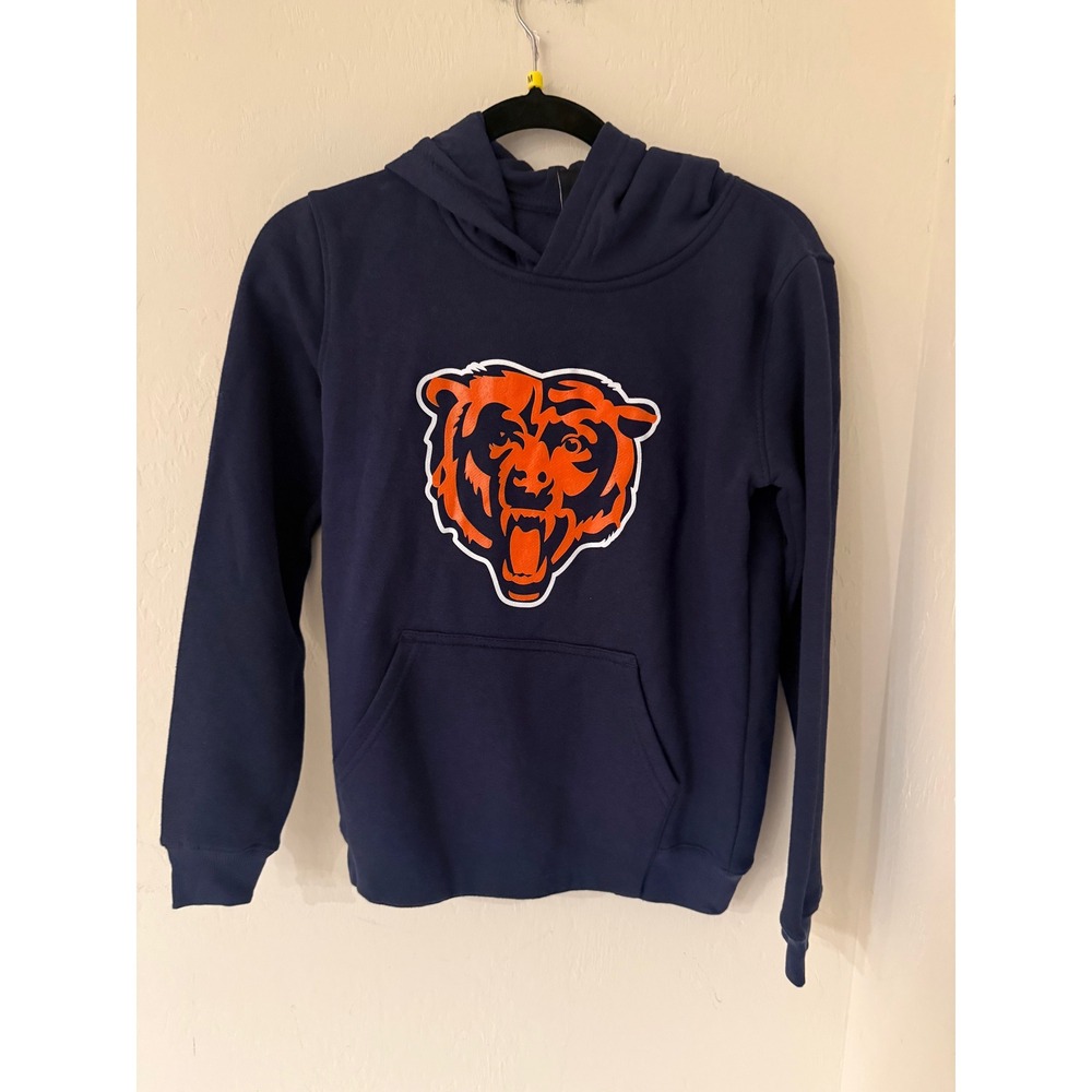 Youth OutChicago Bears Navy Blue Logo Hoodie Size M (10/12) Retail $45